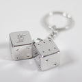 Chrome Dice Keychain