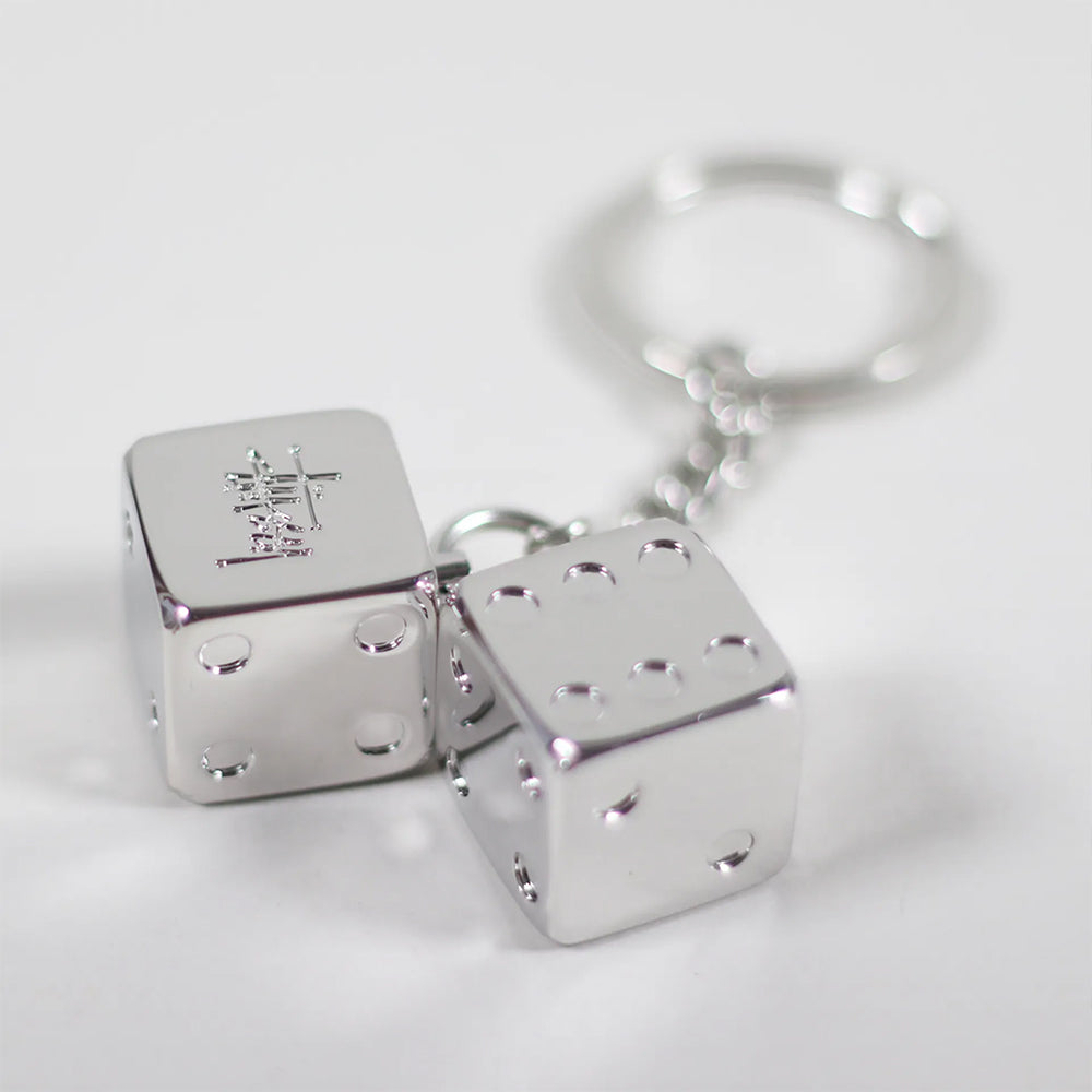 Chrome Dice Keychain